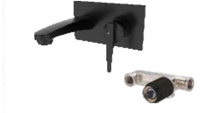 Wall mounted single lever basin mixer