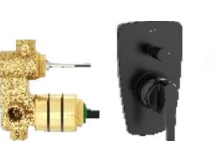 High flow single lever concealed diverter