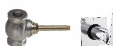 Stop cock consisting of exposed part (sleeve, lever, wall flange) and concealed part suitable for 15 and 20 mm pipeline with inner head