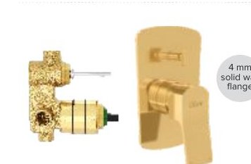 Concealed part for high flow single lever concealed diverter