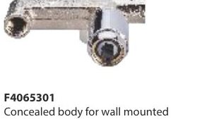 Concealed body for wall mounted single lever basin mixer