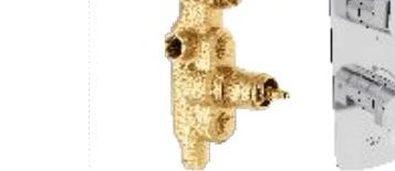3 Outlets single lever thermostatic concealed diverter, Concealed part