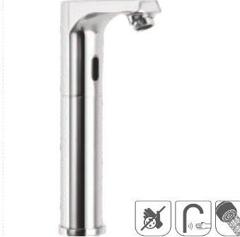 Deck mounted high neck sensor tap