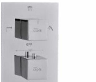 Thermostatic 3 Way Diverter - Square (Exposed part)