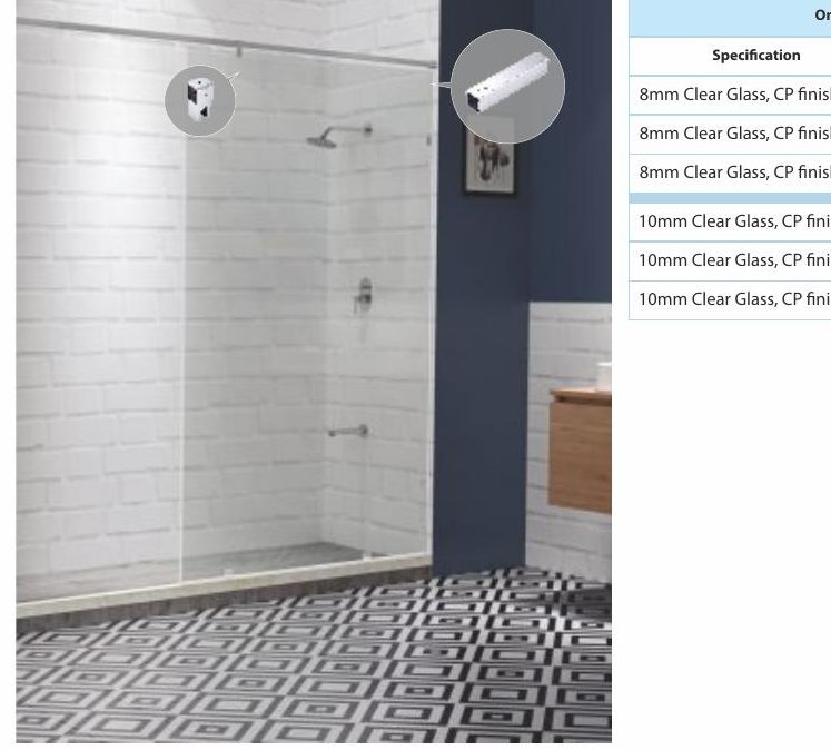 Hybris-A Walk-In Shower Partition