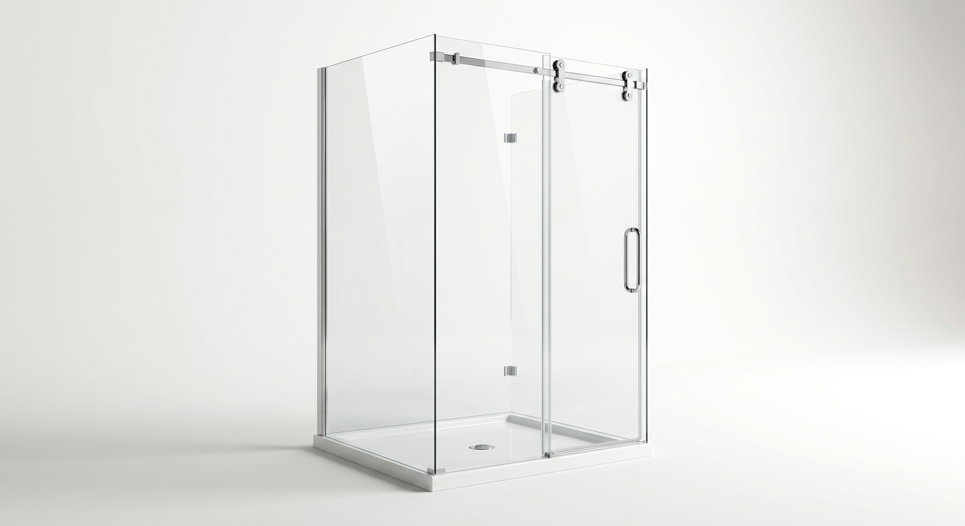 Sliding Frameless Shower Enclosure