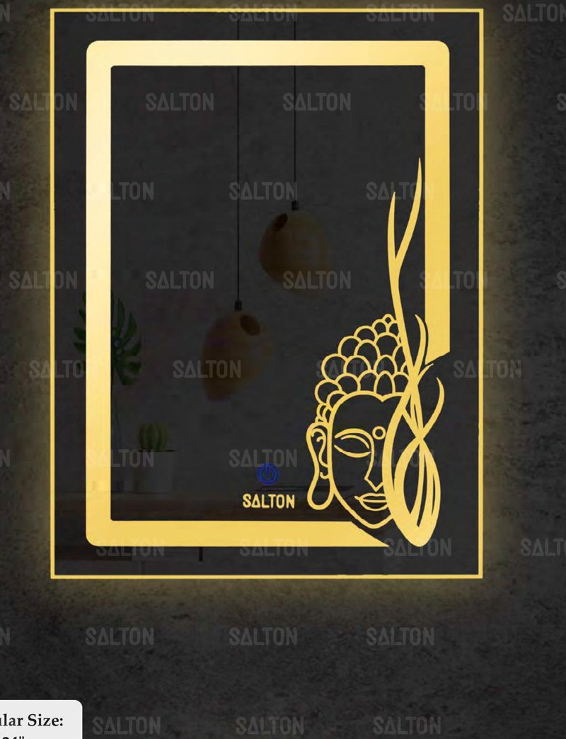Illuminated Buddha Mirror