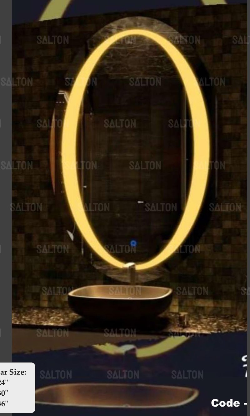 Lighted Oval Mirror