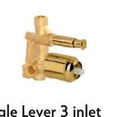Single Lever 3 inlet Push Type Conc. Div Body