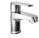 Single Lever Basin Mixer with Braided Hoses