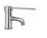 Single Lever Basin Mixer without Pop-up waste and with Braided Hoses