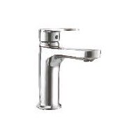 Single Lever Basin Mixer with Braided Hoses