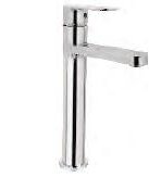 Single Lever High Basin Mixer with Braided Hoses