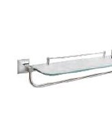 Glass Towel Rack Cum Shelf