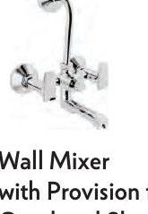 Wall Mixer with Provision for Overhead Shower