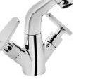 Center Hole Basin Mixer with Braided Hoses