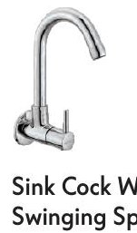 Sink Cock With Swinging Spout