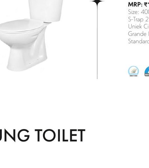 Uniek Two Piece Toilet